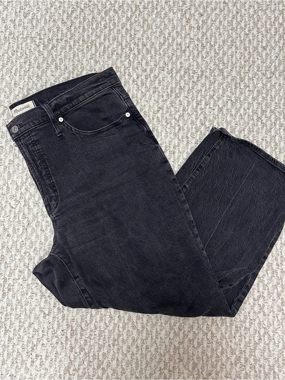 Madewell Womens “perfect wide leg” Black Jeans 33P